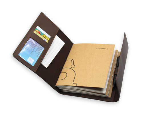 Trifold-Utility Journal - Brown (A5 Size)