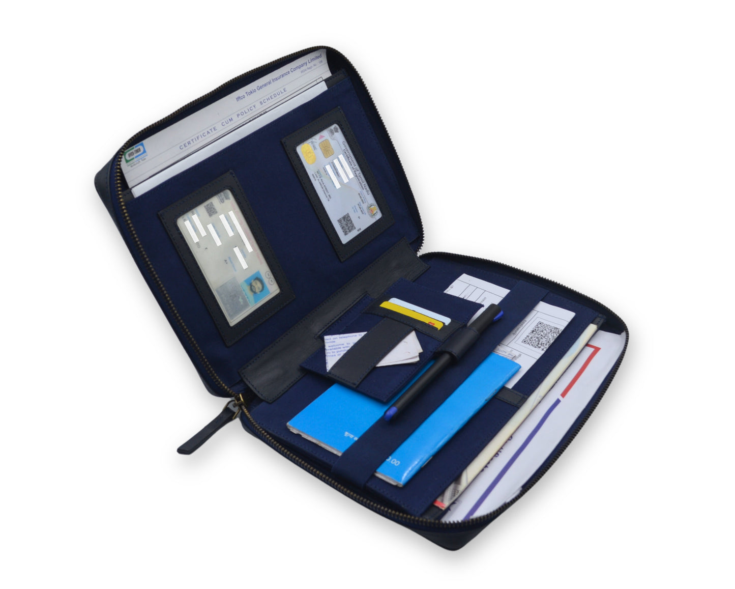 Car Document Holder - Charcoal Blue\