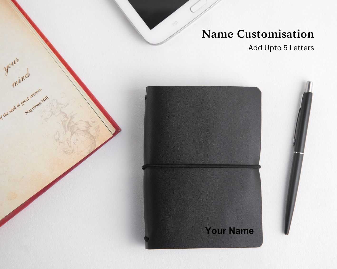 Field Journal - Black (With your Name Customisation)