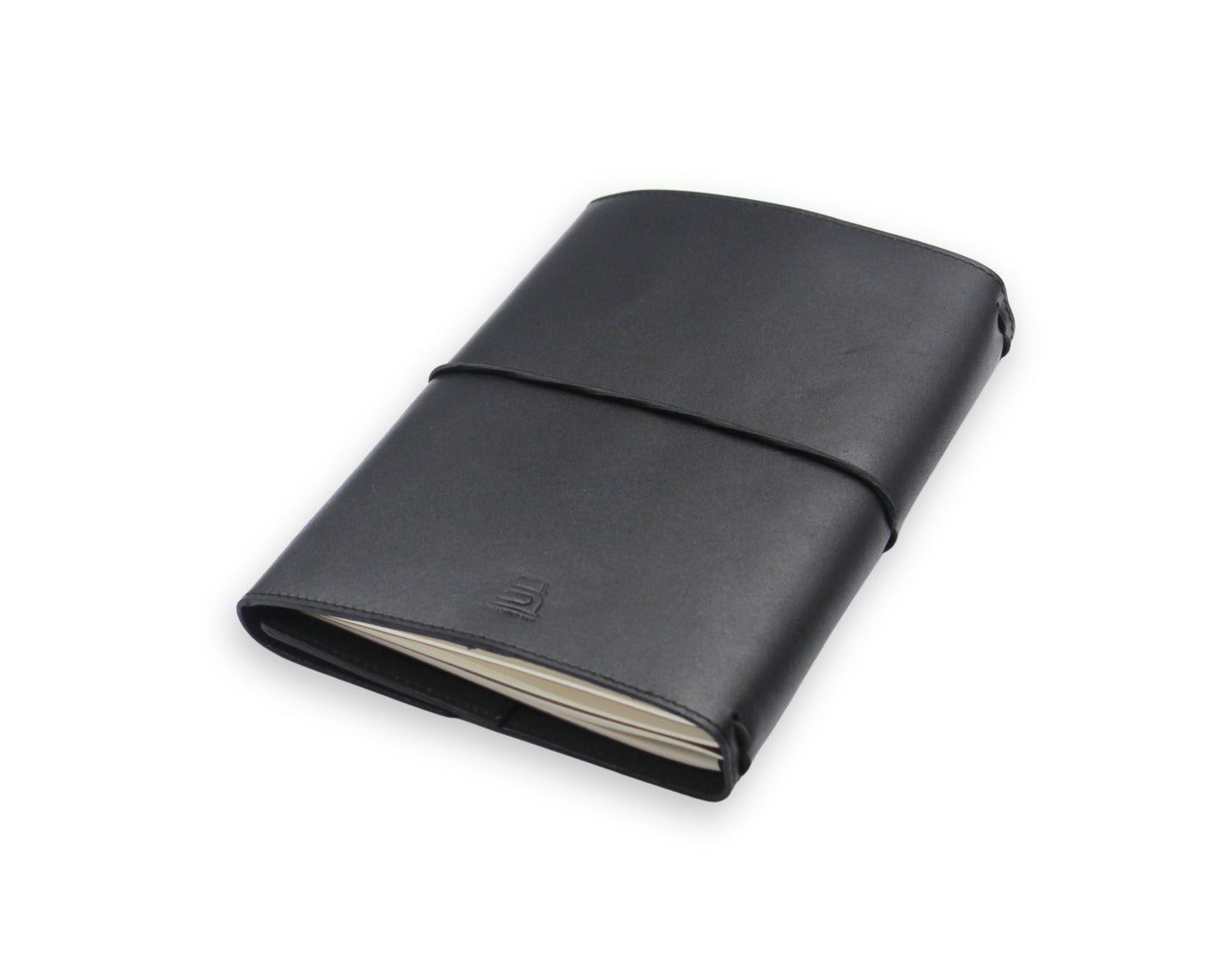 Trifold-Utility Journal with Pockets - Black (A5 Size)