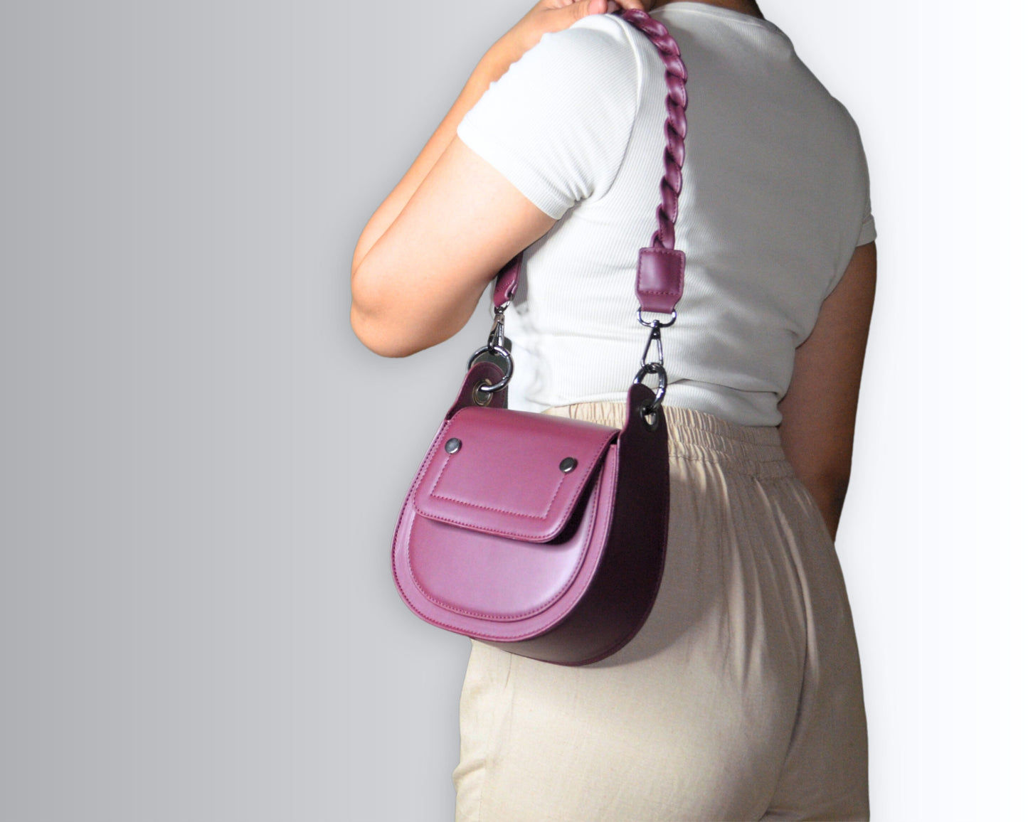 Adriana Cross Body and Shoulder Ladies Bag - Wine