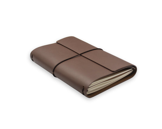 Handmade Leather Trifold Field Journal - Brown