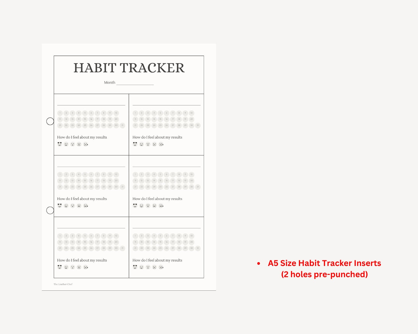 Luxury Full Grain Leather A5 Planner Binder - Champagne