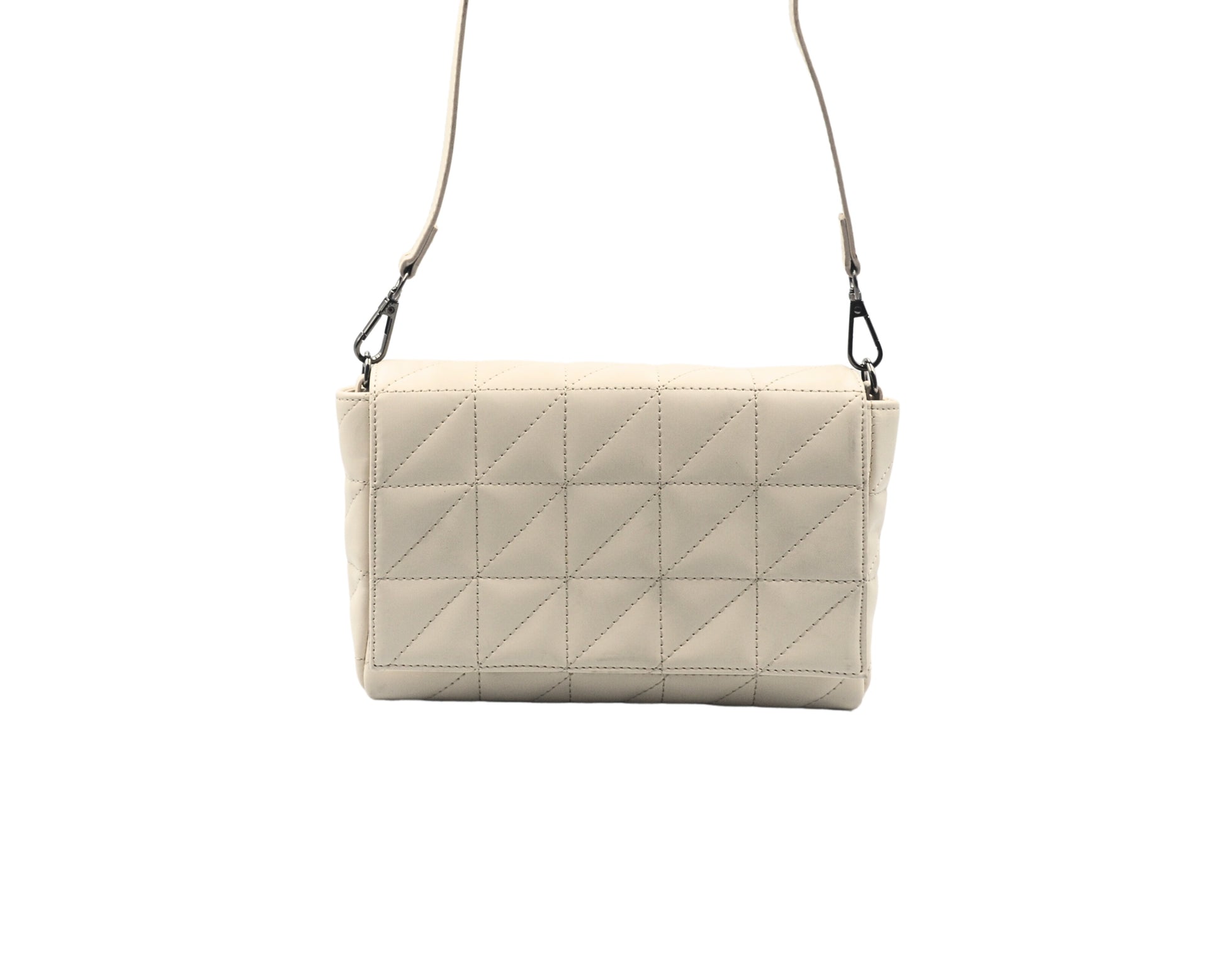 Elina Quilted Sling Bag - Ivory