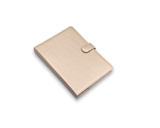 Luxury Full Grain Leather A5 Planner Binder - Champagne