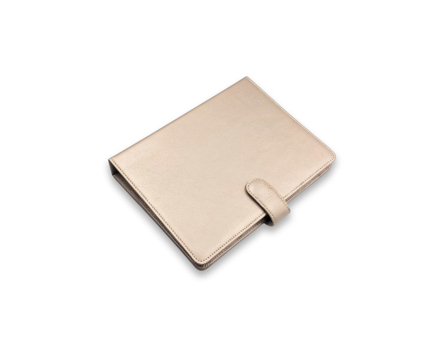 Luxury Full Grain Leather A5 Planner Binder - Champagne