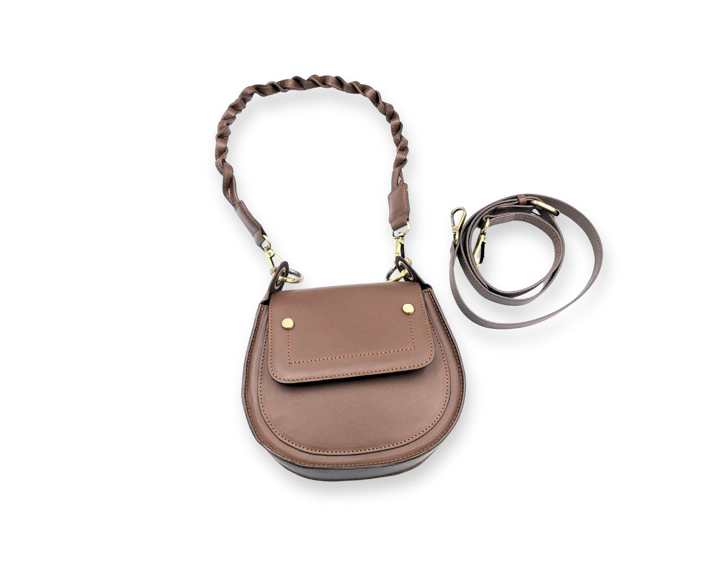 Adriana Cross Body and Shoulder Ladies Bag - Tan