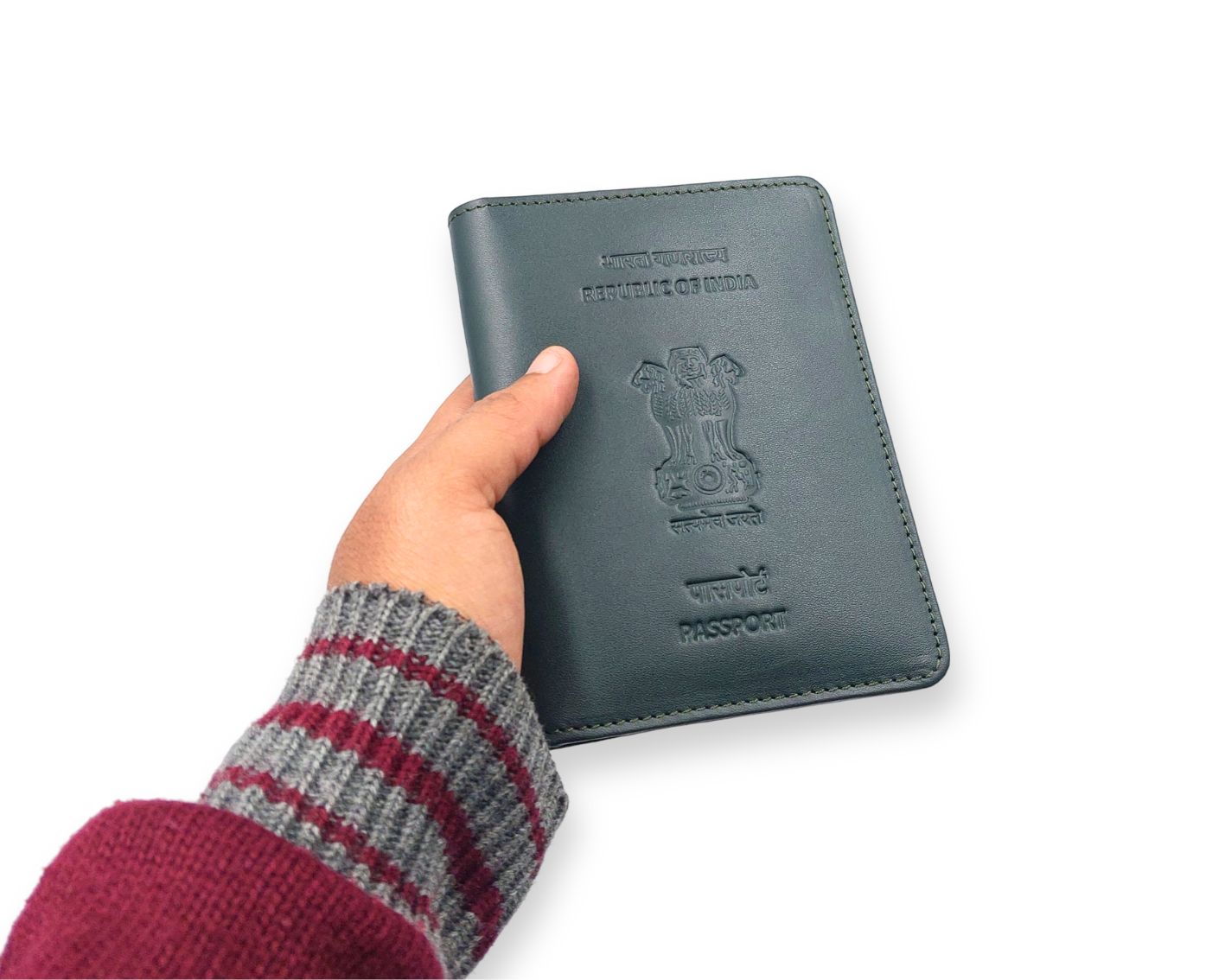 Ashoka Elite Passport Wallet - Green (With Your Name Customisation)