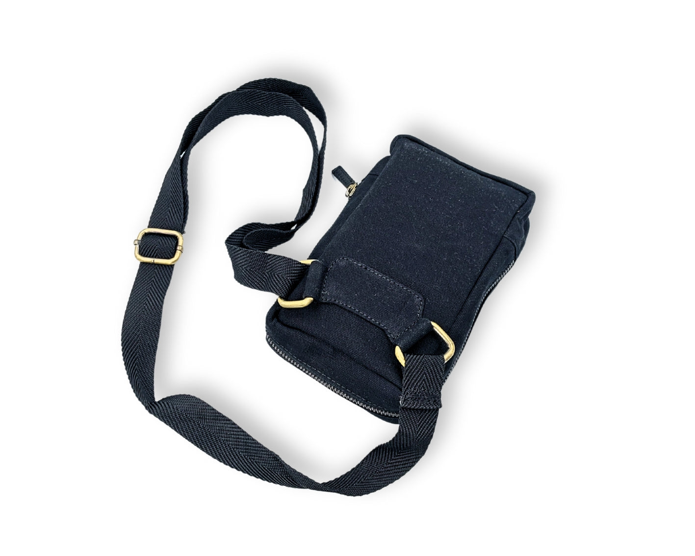 City Sling Bag - Black (Canvas + Leather)