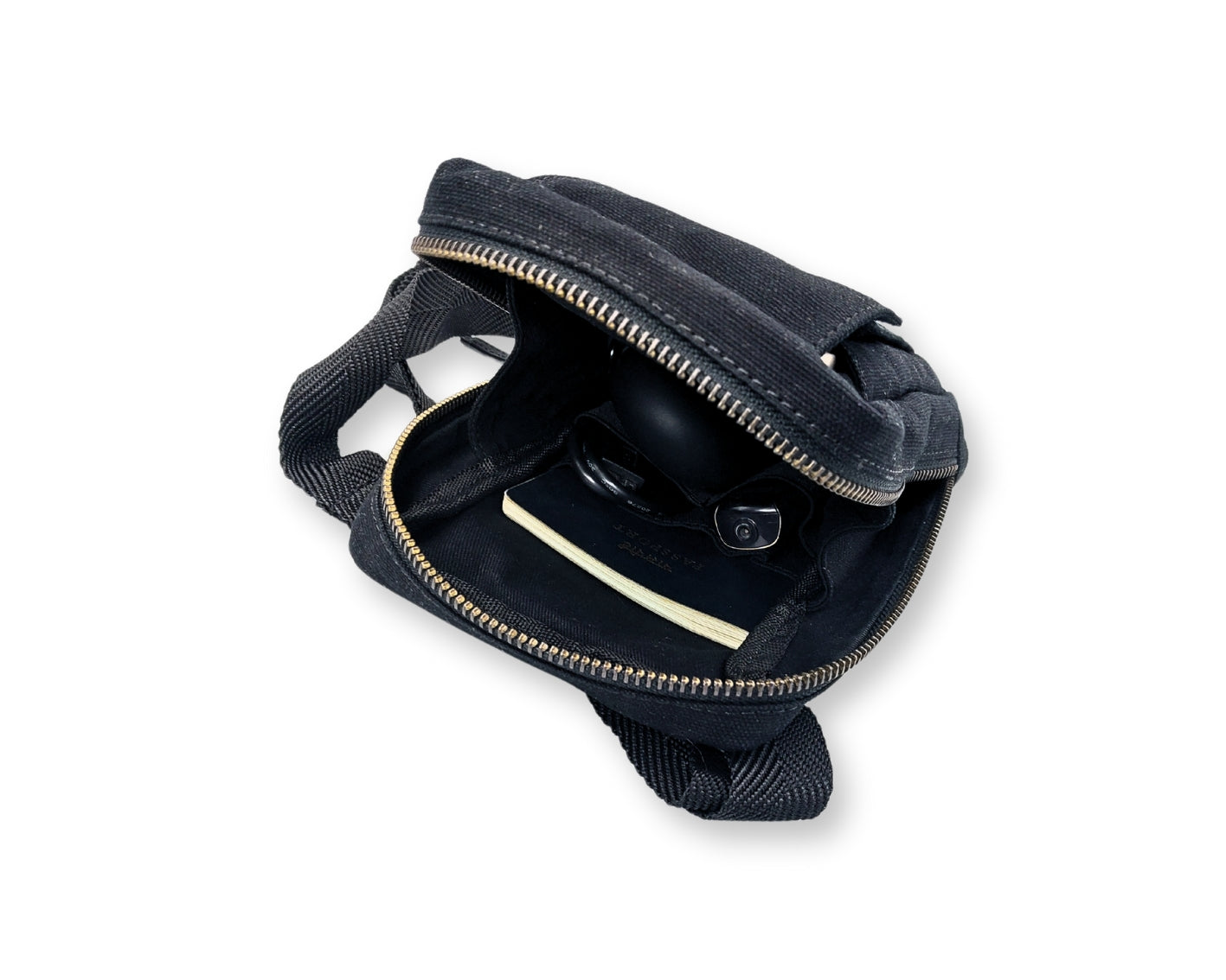 City Sling Bag - Black (Canvas + Leather)