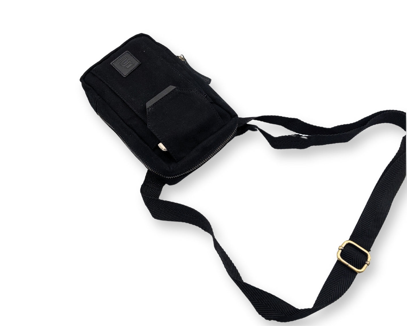 City Sling Bag - Black (Canvas + Leather)