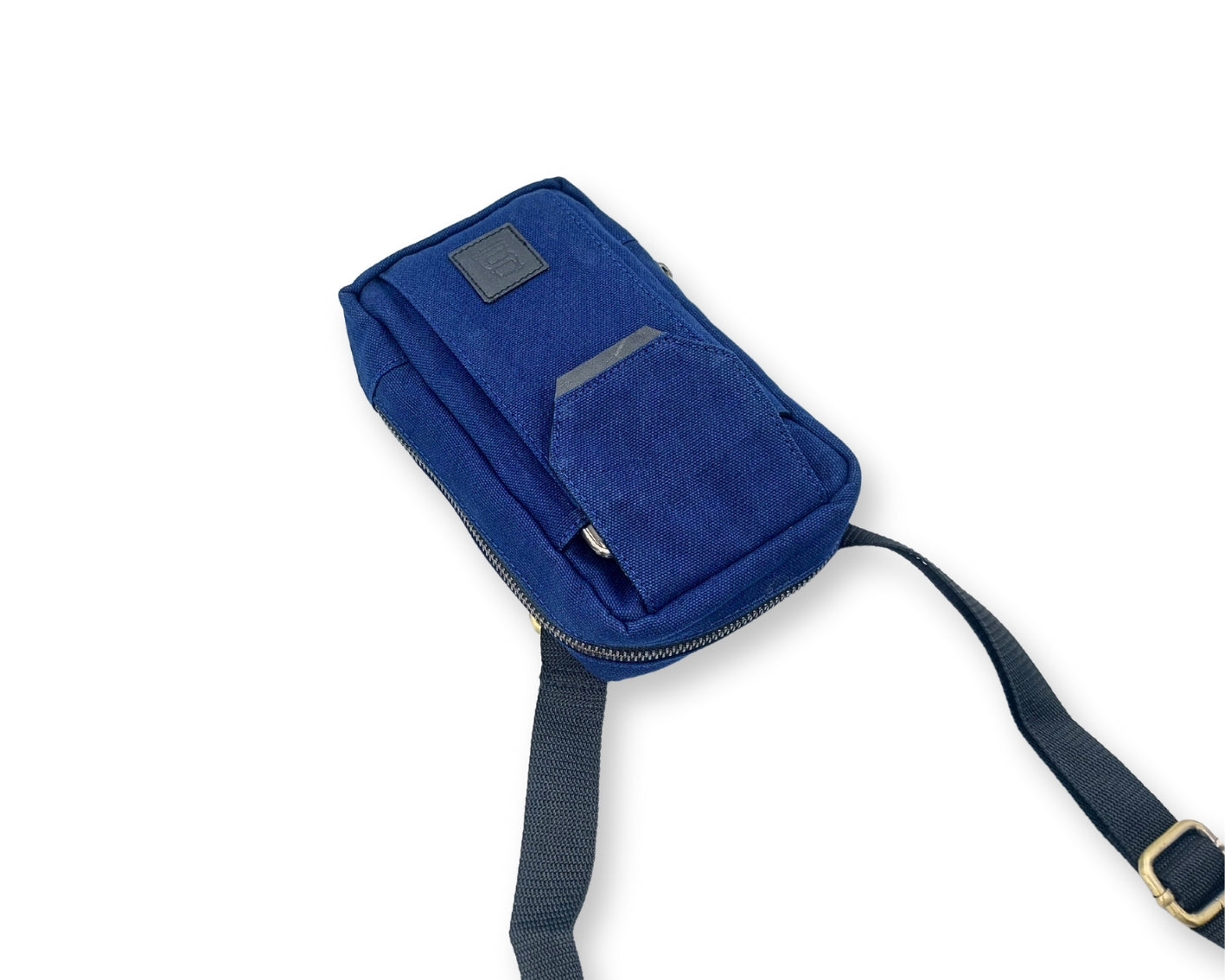 City Sling Bag - Blue (Canvas + Leather)