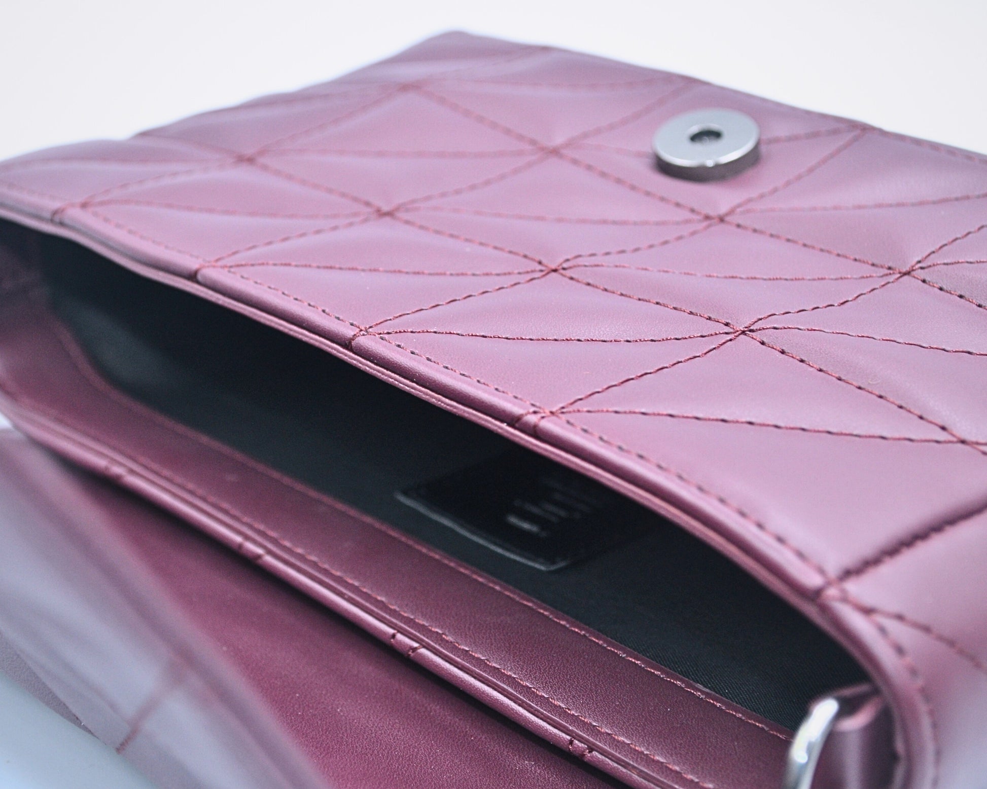 Elina Quilted Sling Bag - WINE