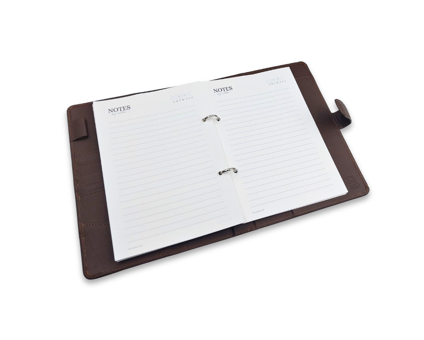 Luxury Full Grain Leather A5 Planner Binder - Brown