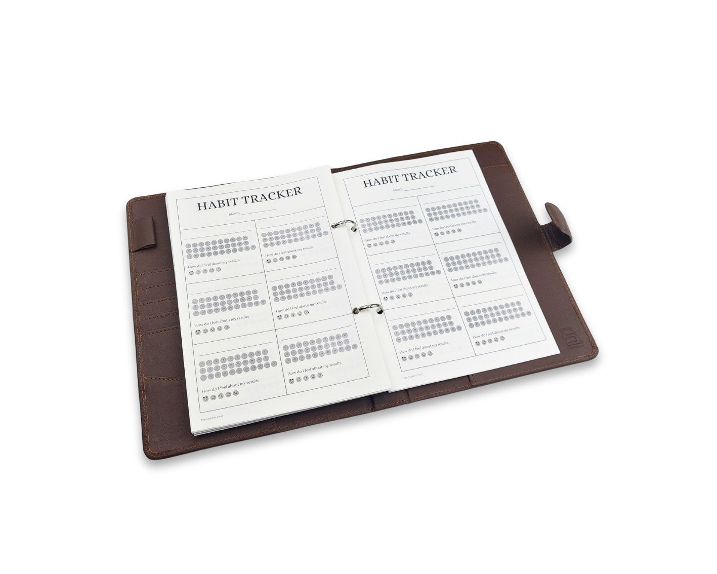 Luxury Full Grain Leather A5 Planner Binder - Brown