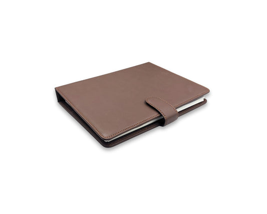 Luxury Full Grain Leather A5 Planner Binder - Brown