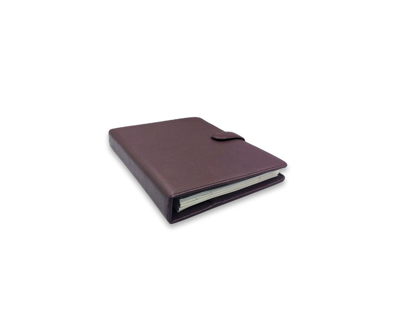 Luxury Full Grain Leather A5 Planner Binder - Wine