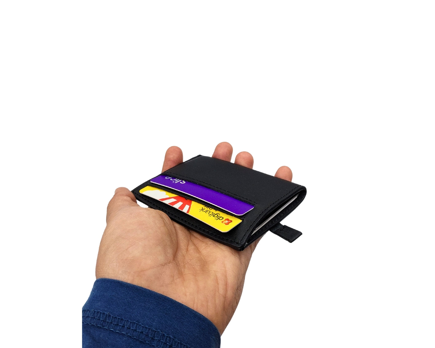 Snap - Slim Pull Tab Card Wallet - Black