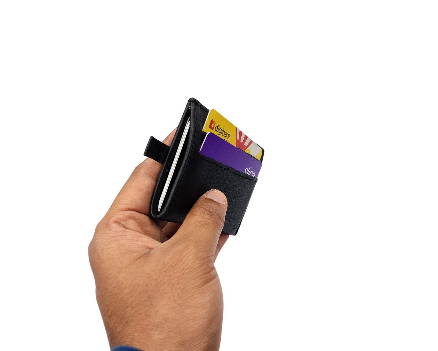 Snap - Slim Pull Tab Card Wallet - Black