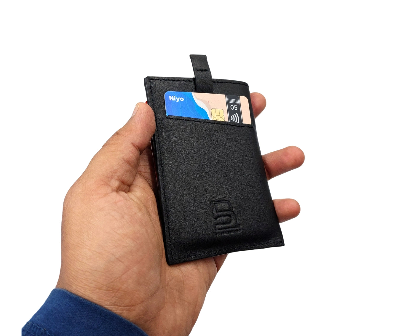 Snap - Slim Pull Tab Card Wallet - Black