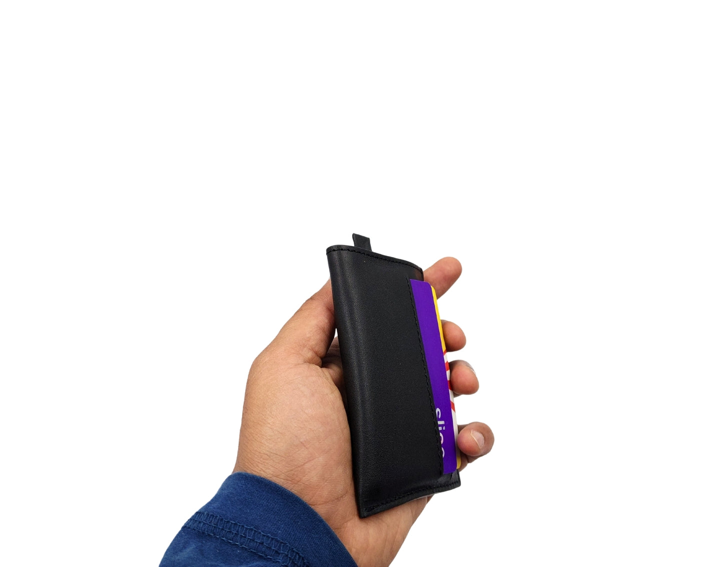 Snap - Slim Pull Tab Card Wallet - Black