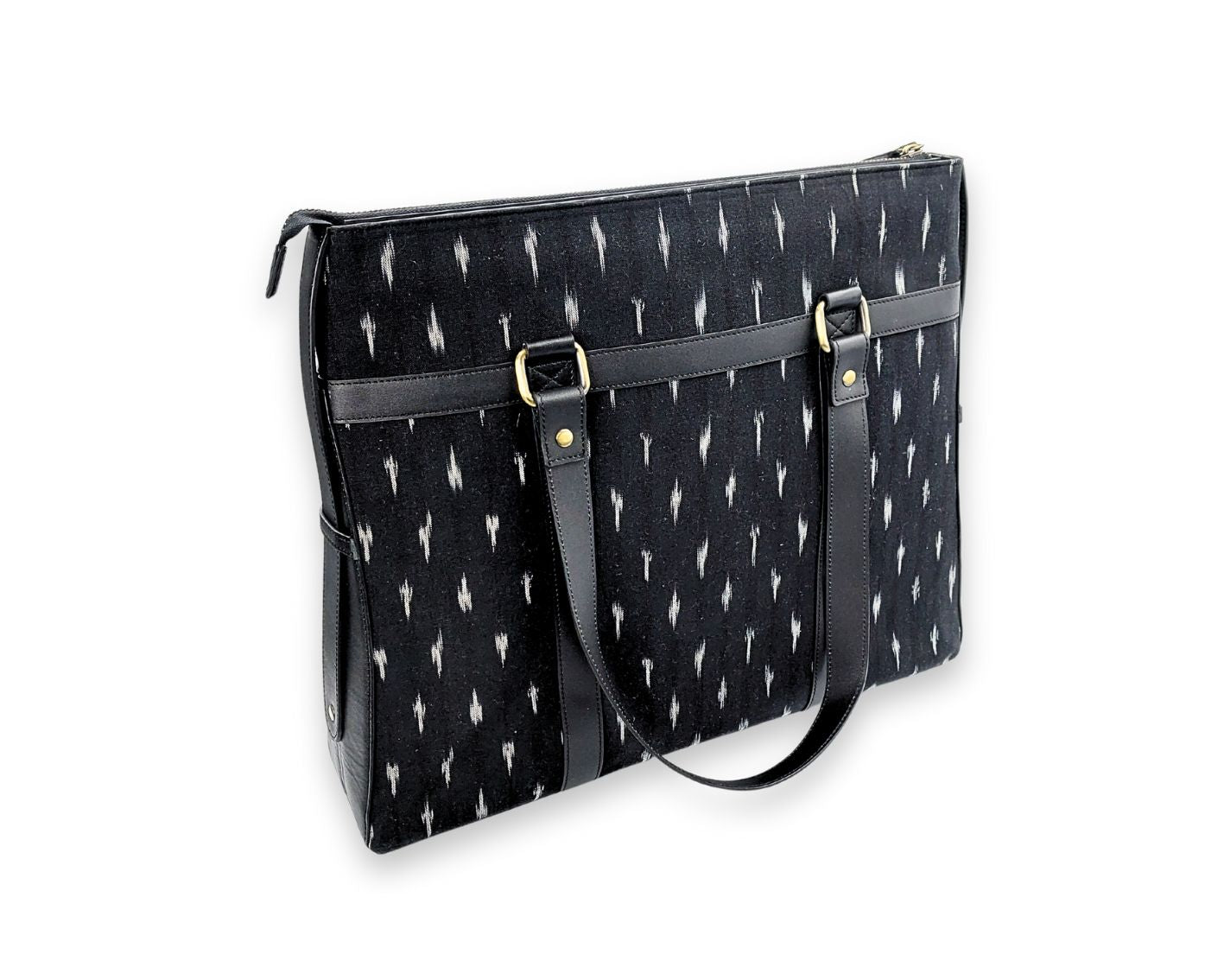 Soho Ikat Tote – Elegant Leather Tote for Women | Office & Everyday Use