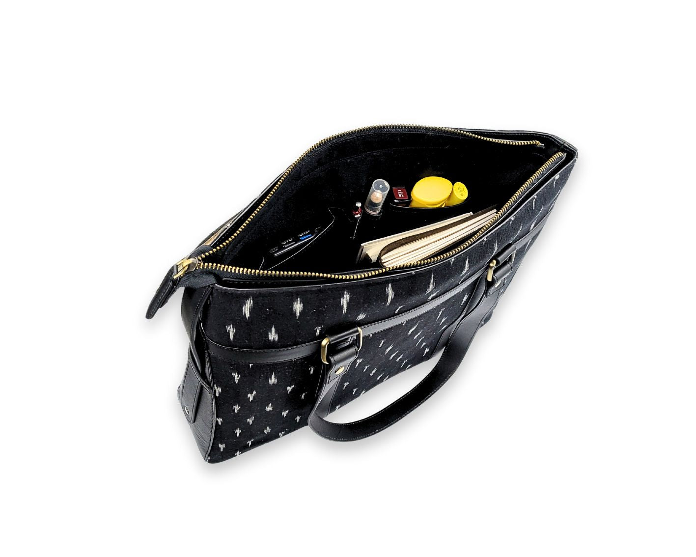 Soho Ikat Tote – Elegant Leather Tote for Women | Office & Everyday Use