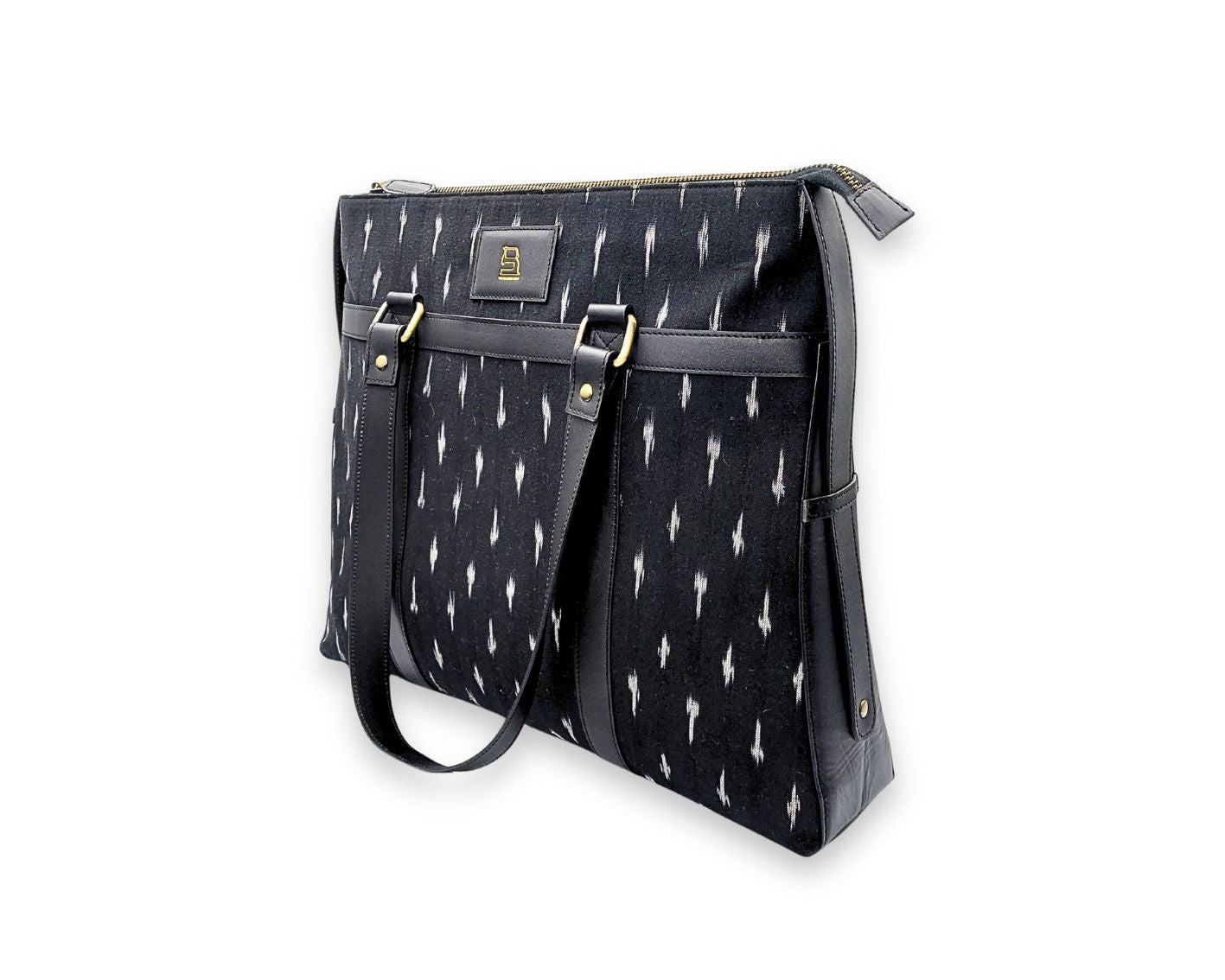 Soho Ikat Tote – Elegant Leather Tote for Women | Office & Everyday Use