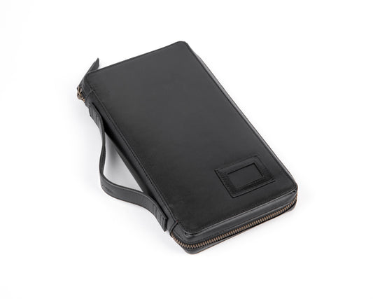 Bank Organiser - BLACK (Full Leather)