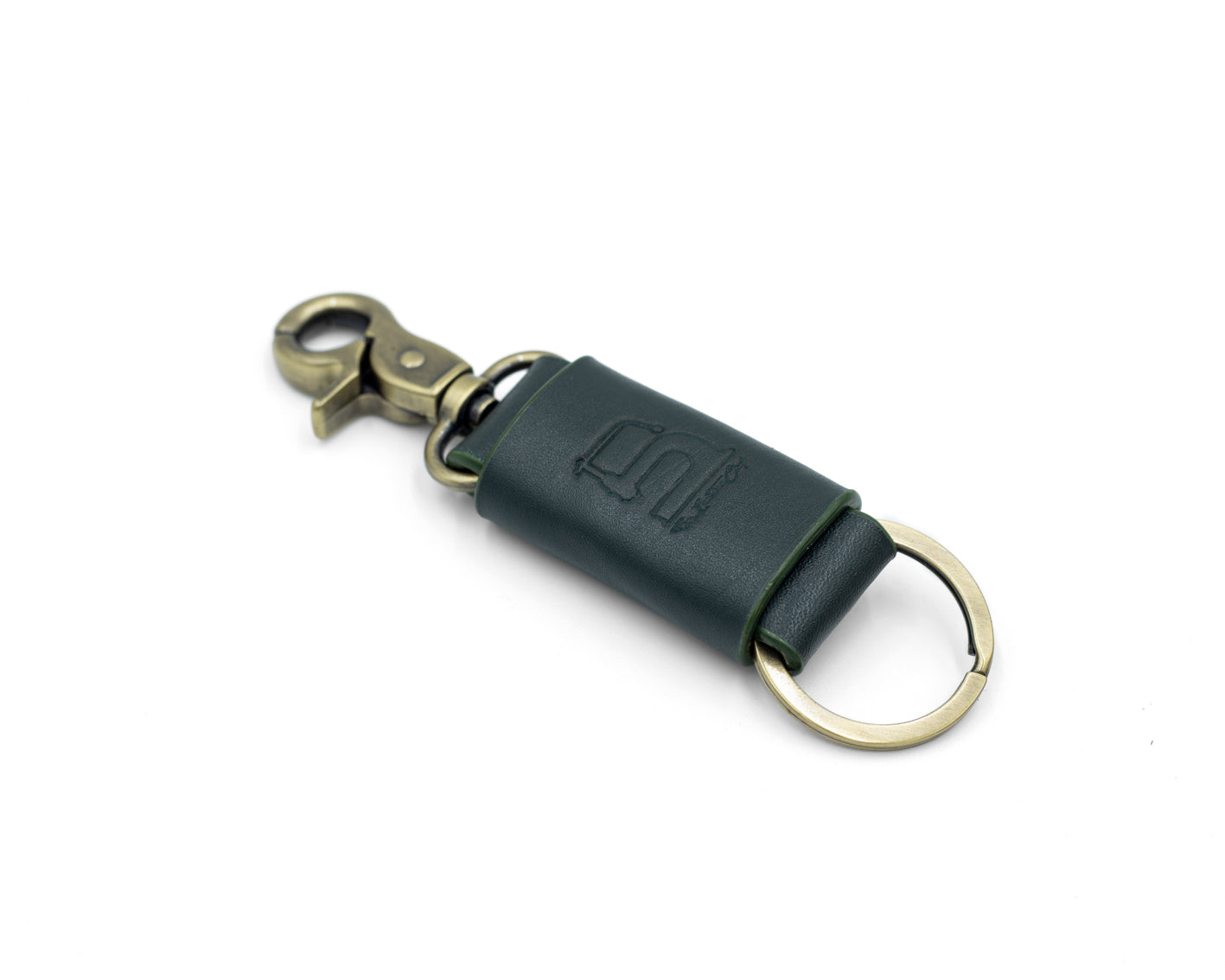 Leather Key Loop - Army Green