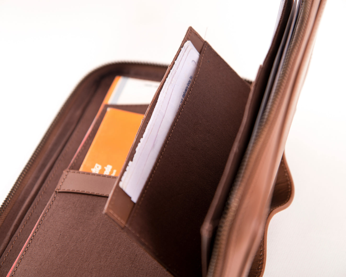 Bank Organiser - Tan (Full Leather)