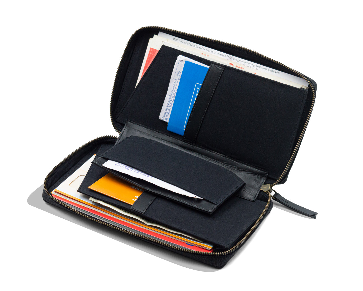 Bank Organiser - Black - The Leather Chef