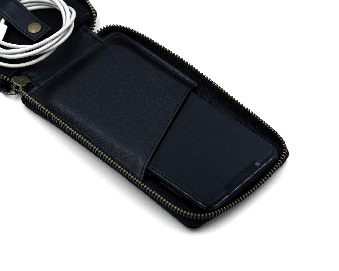 MOD Phone Wallet - BLACK - The Leather Chef