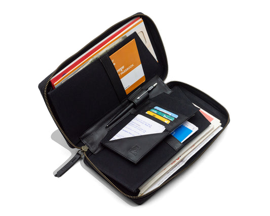 Bank Organiser - Black - The Leather Chef