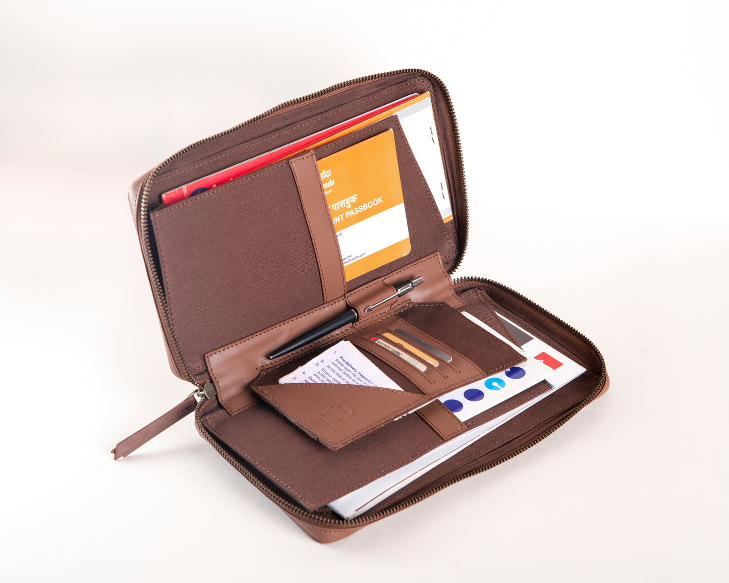 Bank Organiser - Tan (Full Leather)