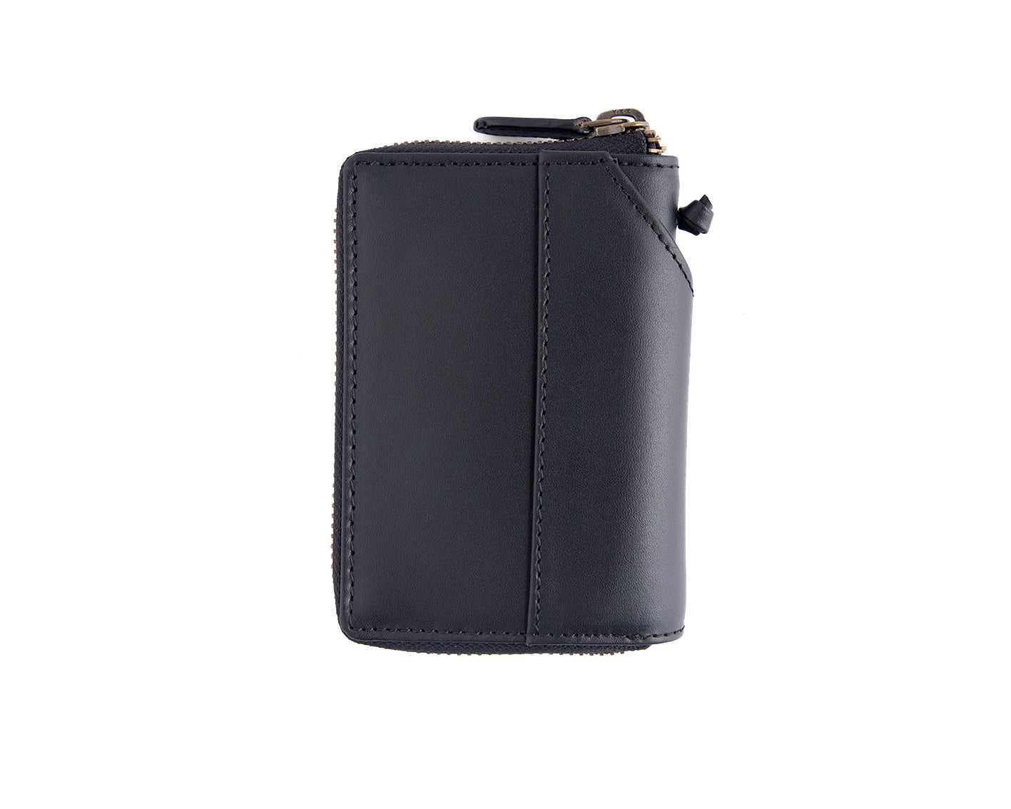 Compact Zipper Wallet - Black