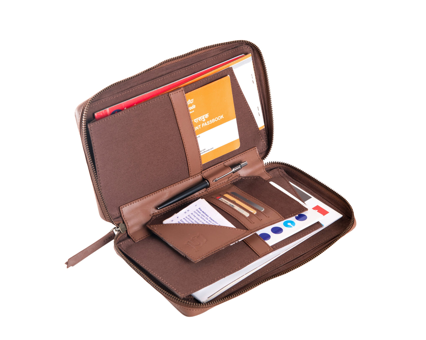 Bank Organiser - Tan (Full Leather)