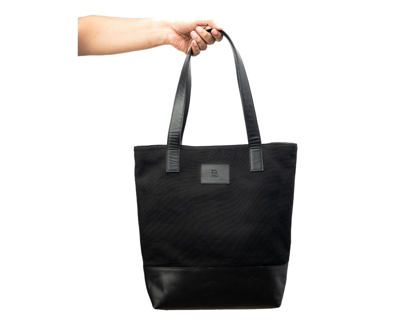 Classic Tote - Canvas + Leather (Black)