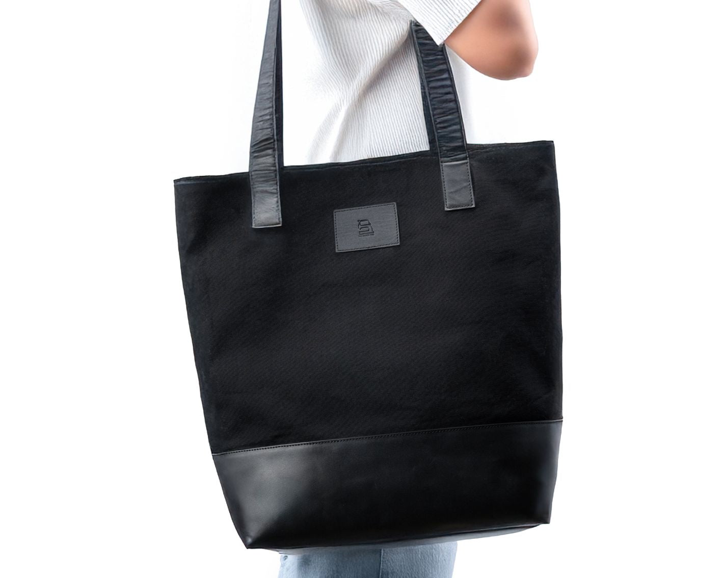 Classic Tote - Canvas + Leather (Black)