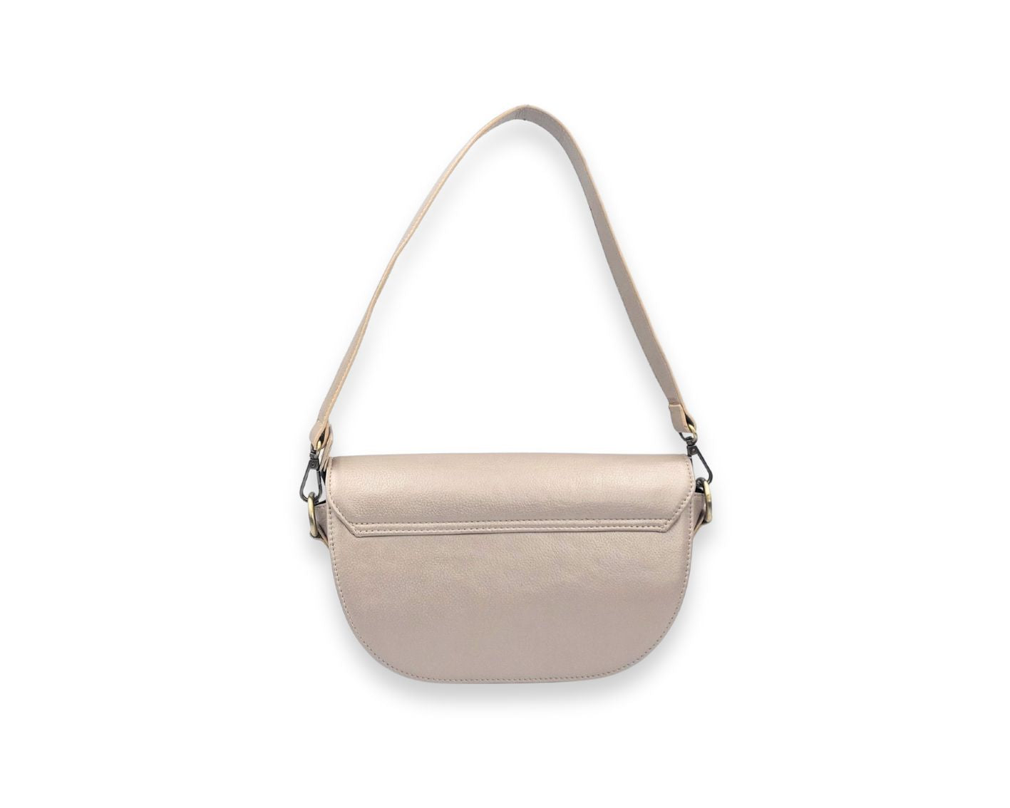 Luna Curve Crossbody – Dual Strap Leather Sling Bag for Women - Champagne