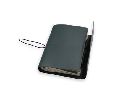 Trifold-Utility Journal with Pockets - Green (A5 Size)