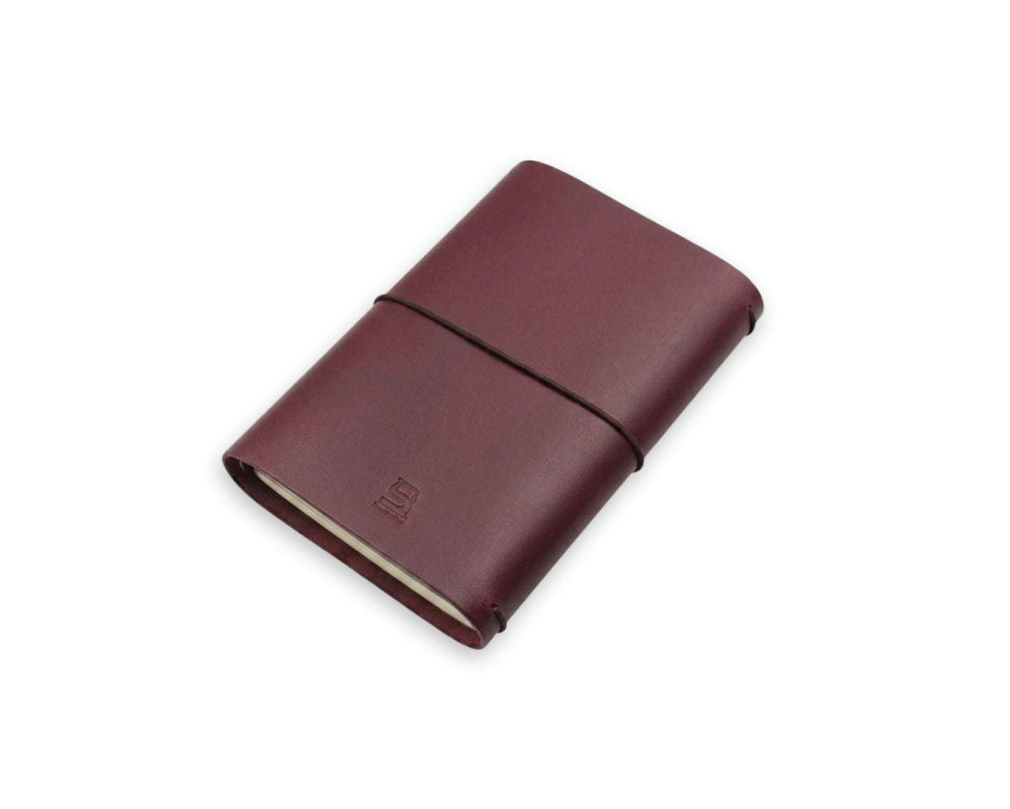 Handmade Leather Trifold Field Journal - Old Mauve - Travel Notebook (With your Name Customisation)