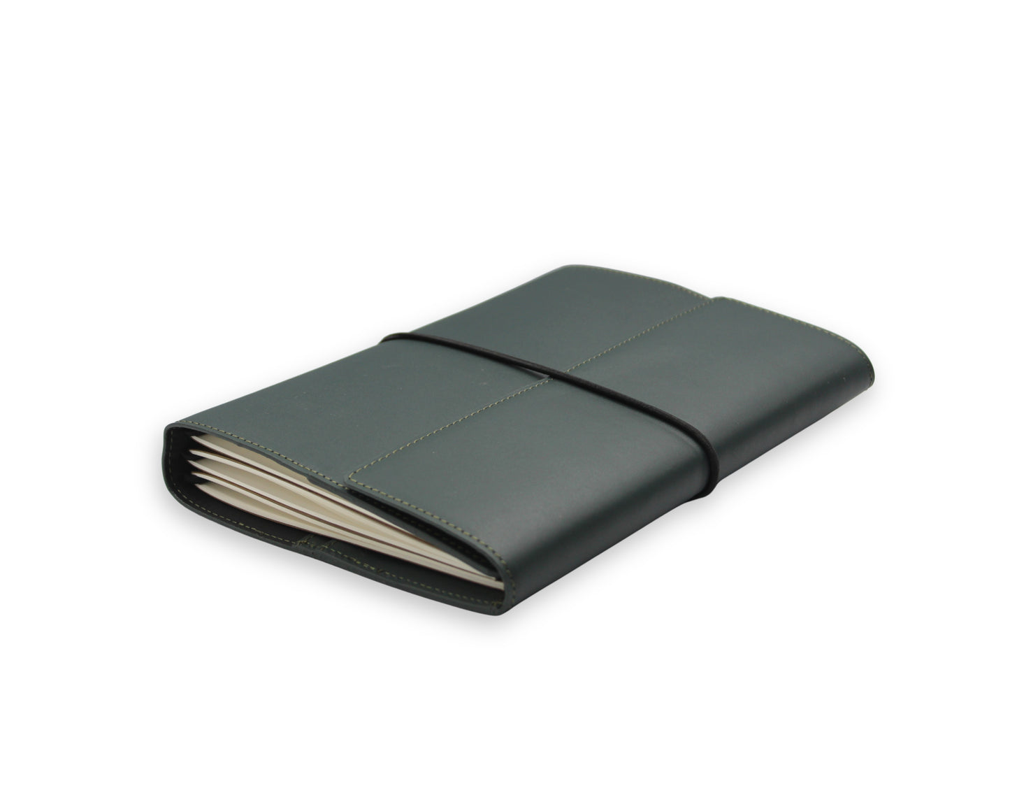 Trifold-Utility Journal with Pockets - Green (A5 Size)