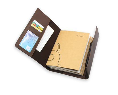 Trifold-Utility Journal - Brown (A5 Size)