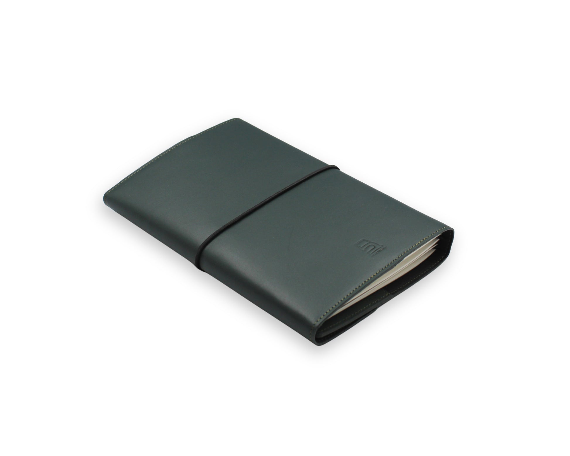 Trifold-Utility Journal with Pockets - Green (A5 Size)