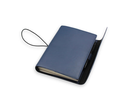 Trifold-Utility Journal with Pockets - Blue - A5 Size (With your Name Customisation)