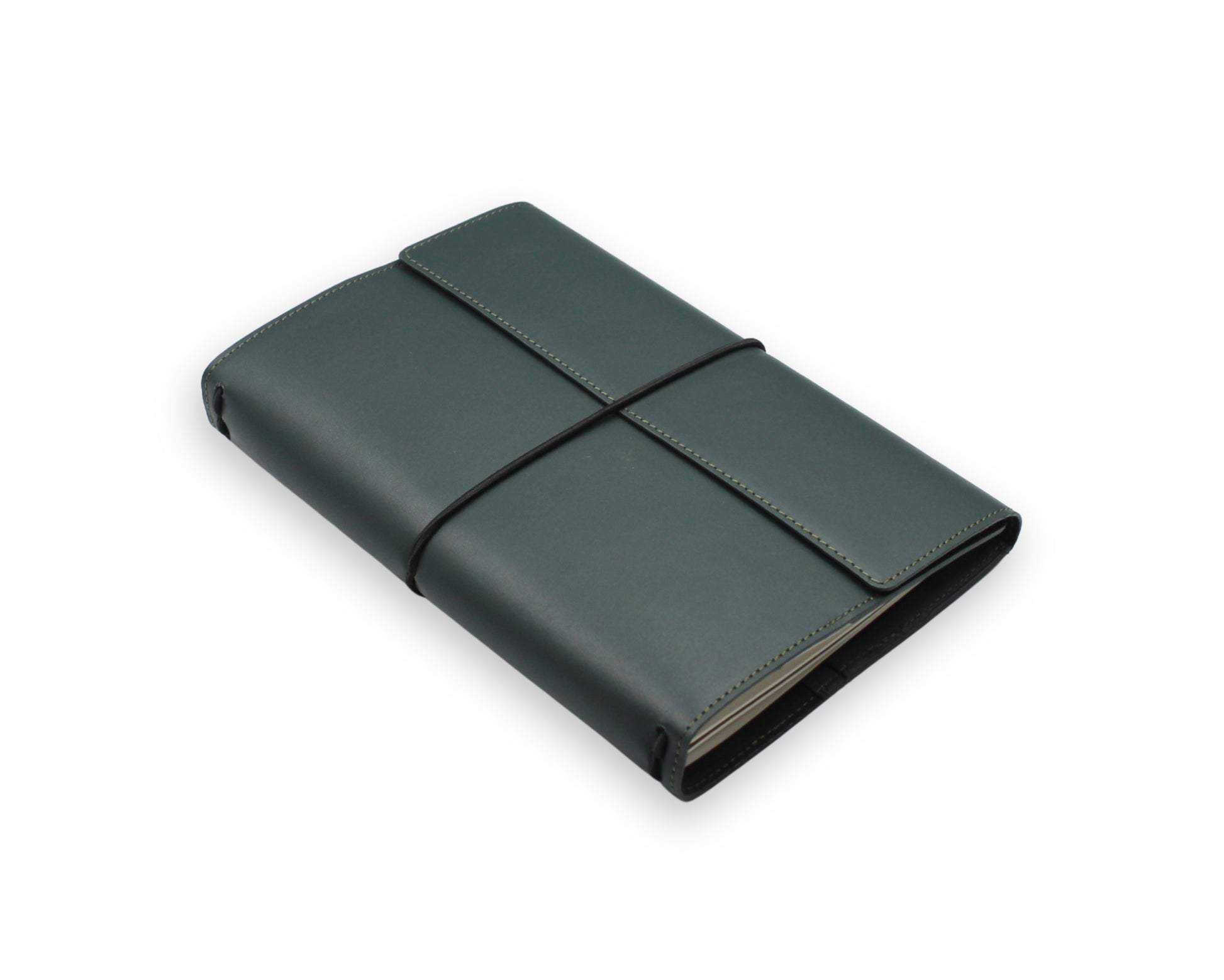 Trifold-Utility Journal with Pockets - Green (A5 Size)