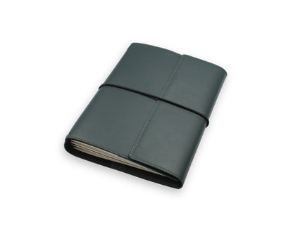 Trifold-Utility Journal with Pockets - Green (A5 Size)