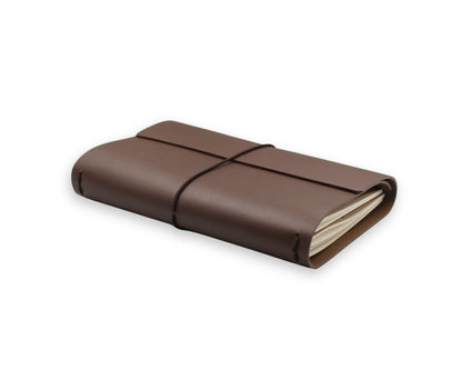 Handmade Leather Trifold Field Journal - Brown