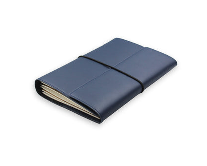 Trifold-Utility Journal with Pockets - Blue - A5 Size (With your Name Customisation)